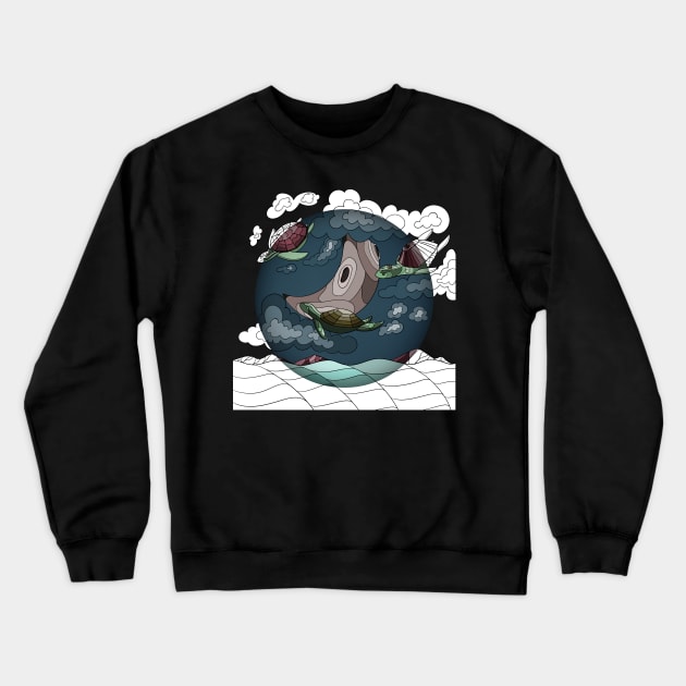 sky turtles Crewneck Sweatshirt by Bagaz